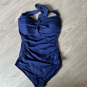 Tommy Bahama v front halter swimsuit 6
